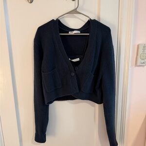 Zara Navy Blue Women's Sweater Set